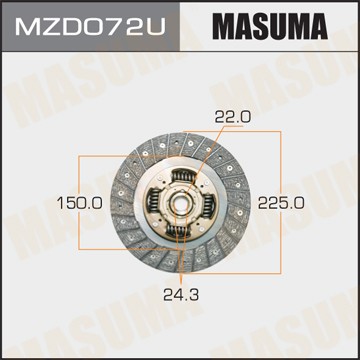 Диск сцепления MZD072U MASUMA