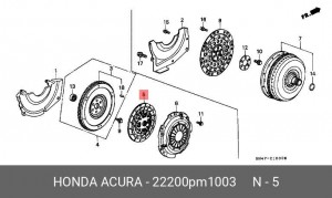 Диск сцепления 22200PM1003 HONDA