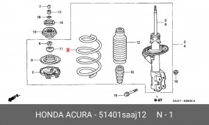 Пружина подвески 51401SAAJ12 HONDA