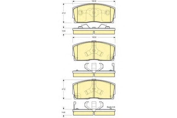 Комплект тормозных колодок, диско 6131669 GIRLING