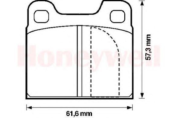 Комплект тормозных колодок, диско 571230B BENDIX JURID