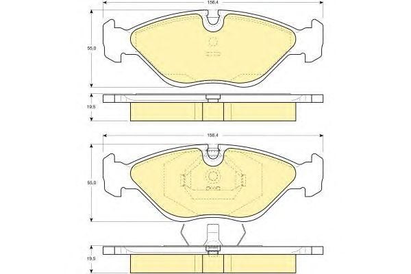 Комплект тормозных колодок, диско 6109692 GIRLING