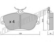 Комплект тормозных колодок, диско 1340 TRUSTING
