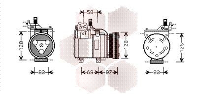 Компрессор, кондиционер 8200K093 VAN WEZEL