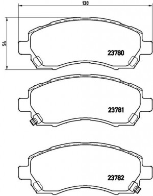 Комплект тормозных колодок, диско P78009 BREMBO