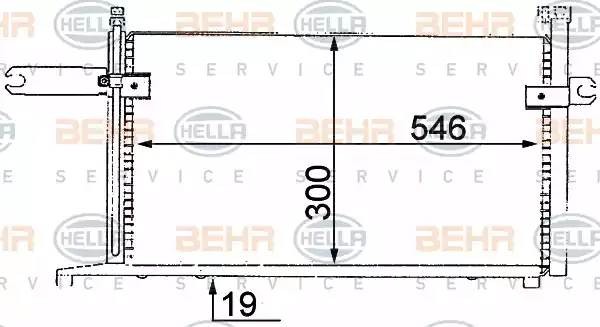 Конденсатор, кондиционер 8FC351038411 HELLA
