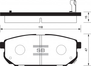 Колодки тормозные дисковые SP1154 SANGSIN