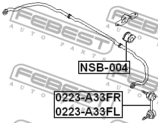 Втулка стабилизатора NSB-004 FEBEST