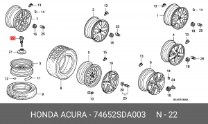 Крепление запасного колеса 74652SDA003 HONDA