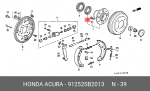 Комплект подшипника ступицы колеса 91252SB2013 HONDA