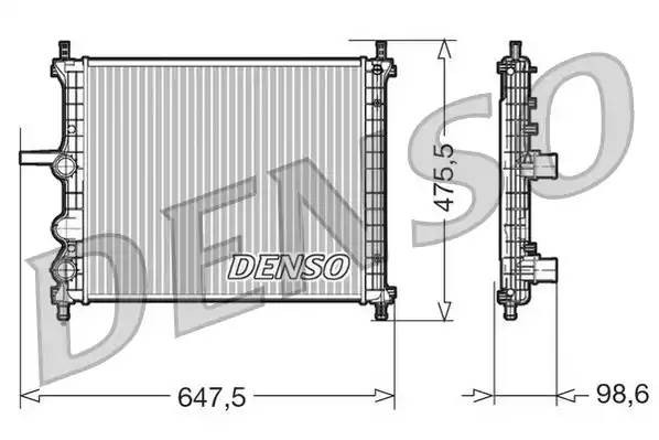 Радиатор, охлаждение двигател DRM09038 DENSO
