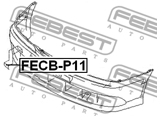 Заглушка бампера FECBP11 FEBEST