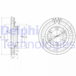 Тормозной диск BG3539 DELPHI