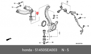 Рычаг подвески 51450-SEA-003 HONDA