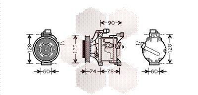 Компрессор, кондиционер 5300K445 VAN WEZEL