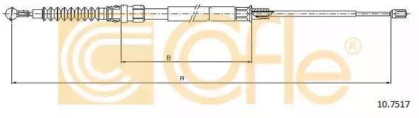 Трос ручного тормоза 107517 COFLE