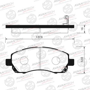 Колодки тормозные дисковые AV1006 AVANTECH