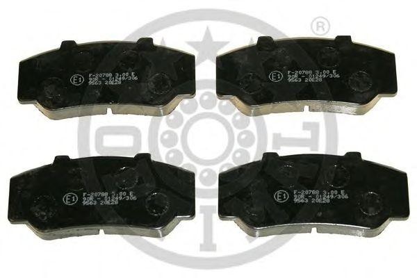 Комплект тормозных колодок, диско 9563 OPTIMAL
