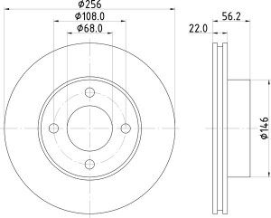 Тормозной диск MDC795 MINTEX