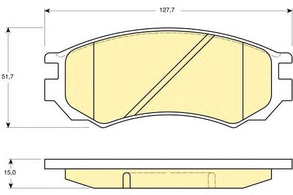 Комплект тормозных колодок, диско 6111419 GIRLING
