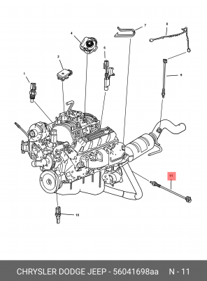 Лямбда-зонд 56041 698AA CHRYSLER