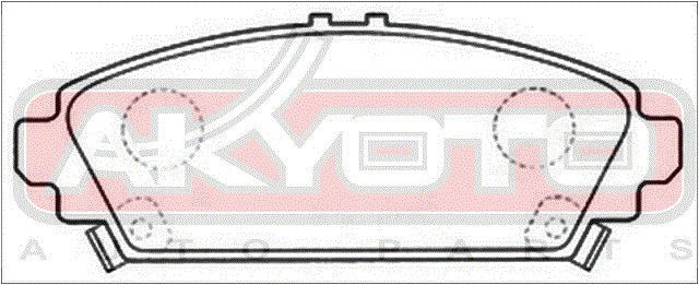 Колодки тормозные дисковые AKD-8526 AKYOTO