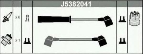 Ккомплект проводов зажигания J5382041 H B JAKOPARTS NIPPARTS