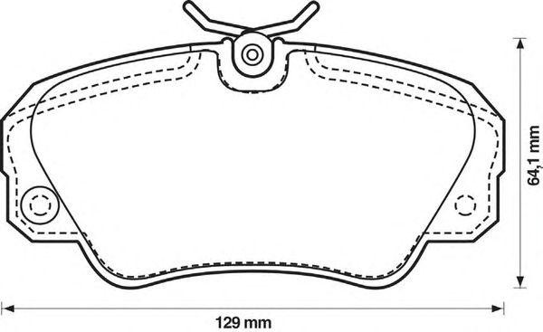 Комплект тормозных колодок, диско 571493B BENDIX JURID