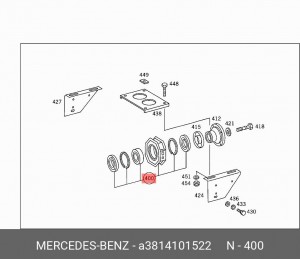 Опора карданного вала A3814101522 MERCEDES BENZ