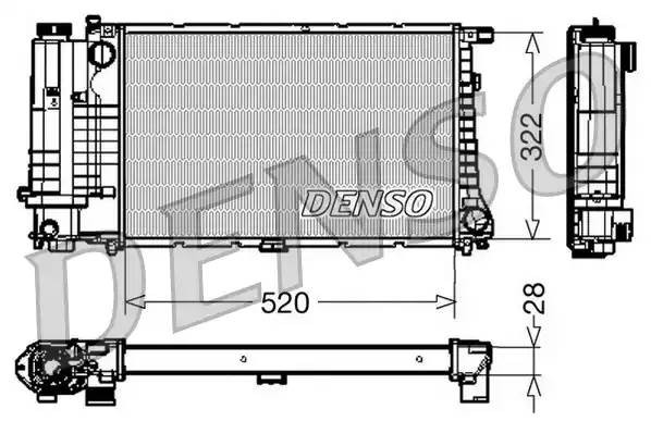 Радиатор, охлаждение двигател DRM05045 DENSO
