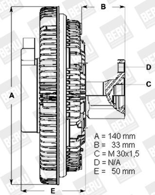 Сцепление, вентилятор радиатора LK046 BERU