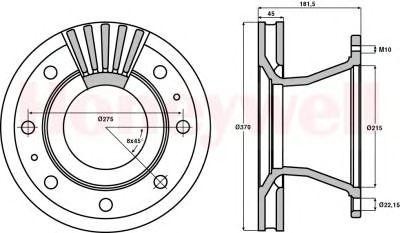 Тормозной диск 567126B BENDIX JURID