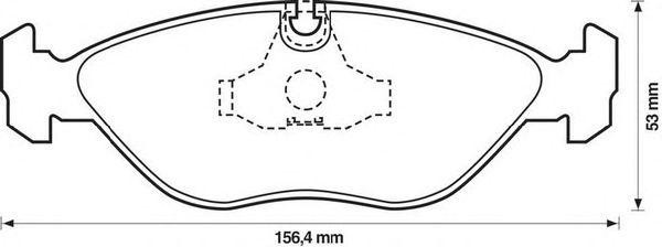 Комплект тормозных колодок, диско 571465B BENDIX JURID
