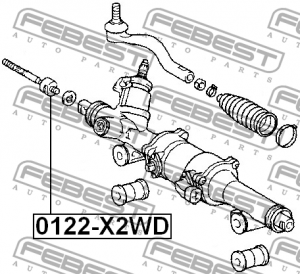 Тяга рулевая 0122-X2WD FEBEST