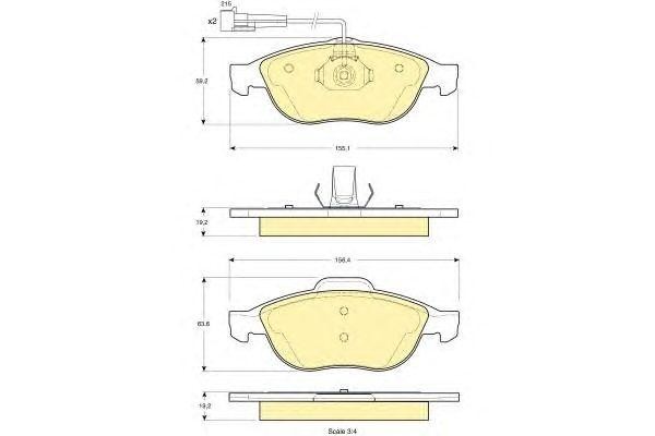 Комплект тормозных колодок, диско 6113372 GIRLING