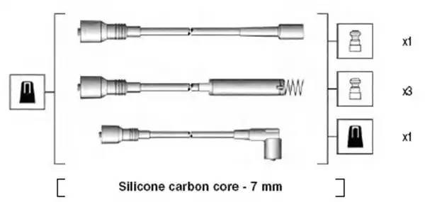 Ккомплект проводов зажигания 941125160670 MAGNETI MARELLI