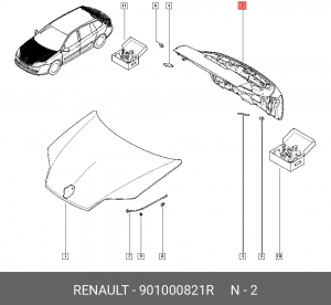 Дверь багажника 901000821R RENAULT