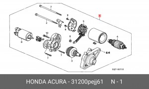 Стартер 31200PEJJ61 HONDA