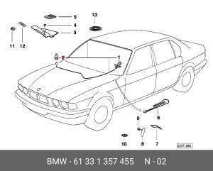 Покрышка 61 33 1 357 455 BMW