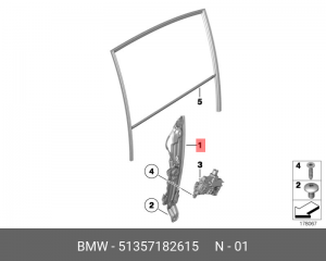 Стеклоподъемник 51 35 7 182 615 BMW