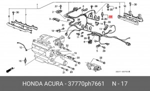 Термовыключатель, вентилятор радиатора 37770PH7661 HONDA