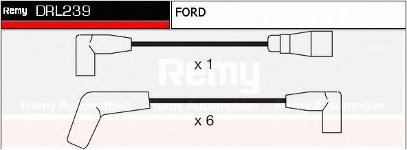 Ккомплект проводов зажигания DRL239 DELCO REMY