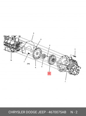 Комплект сцепления 4670 075AB CHRYSLER