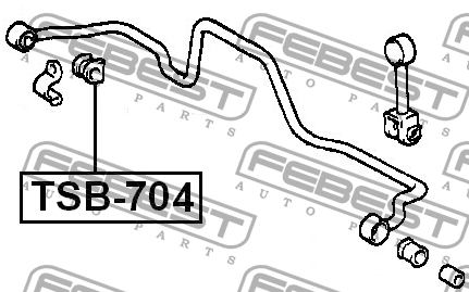 Втулка стабилизатора TSB-704 FEBEST