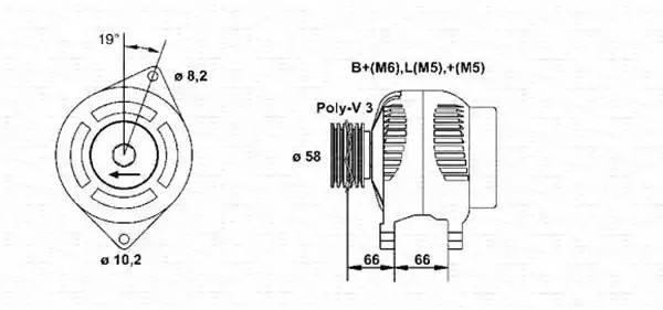 Генератор 943356979010 MAGNETI MARELLI