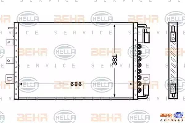 Конденсатор, кондиционер 8FC 351 024-131 HELLA