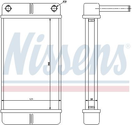 Теплообменник, отопление салона 71443 NISSENS