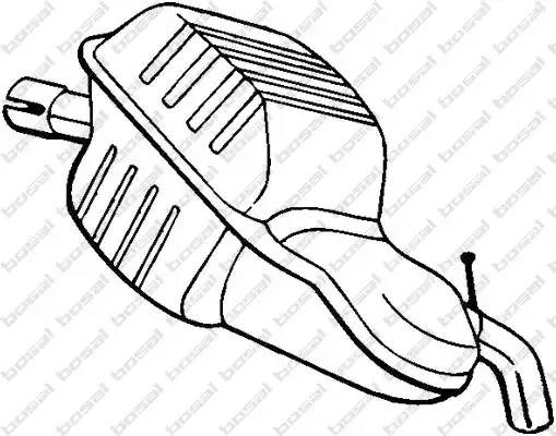 Глушитель выхлопных газов конечный 235-145 BOSAL
