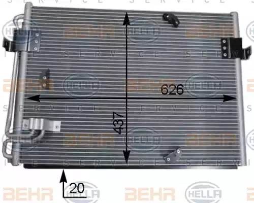 Конденсатор, кондиционер 8FC351036151 HELLA
