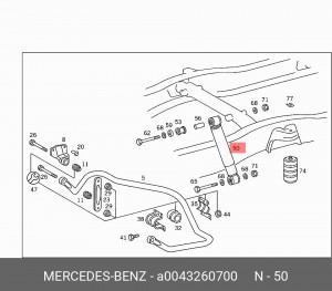 Амортизатор подвески A0043260700 MERCEDES BENZ